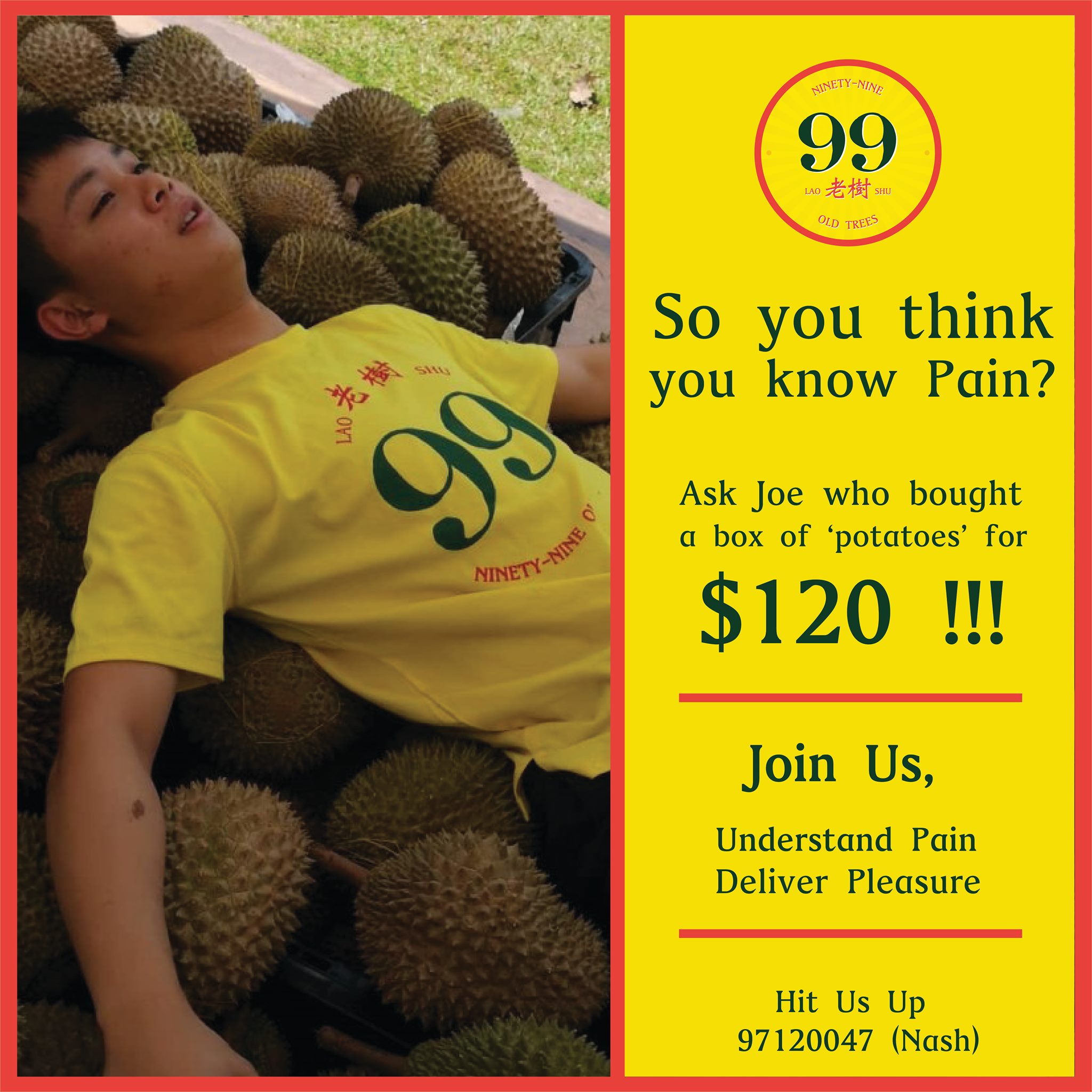 S'pore durian store looking for "noobs" to sell durians with a salary of up to RM10.8K