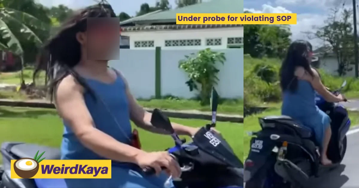 Man in sundress summoned by police for riding without a helmet on his motorcycle