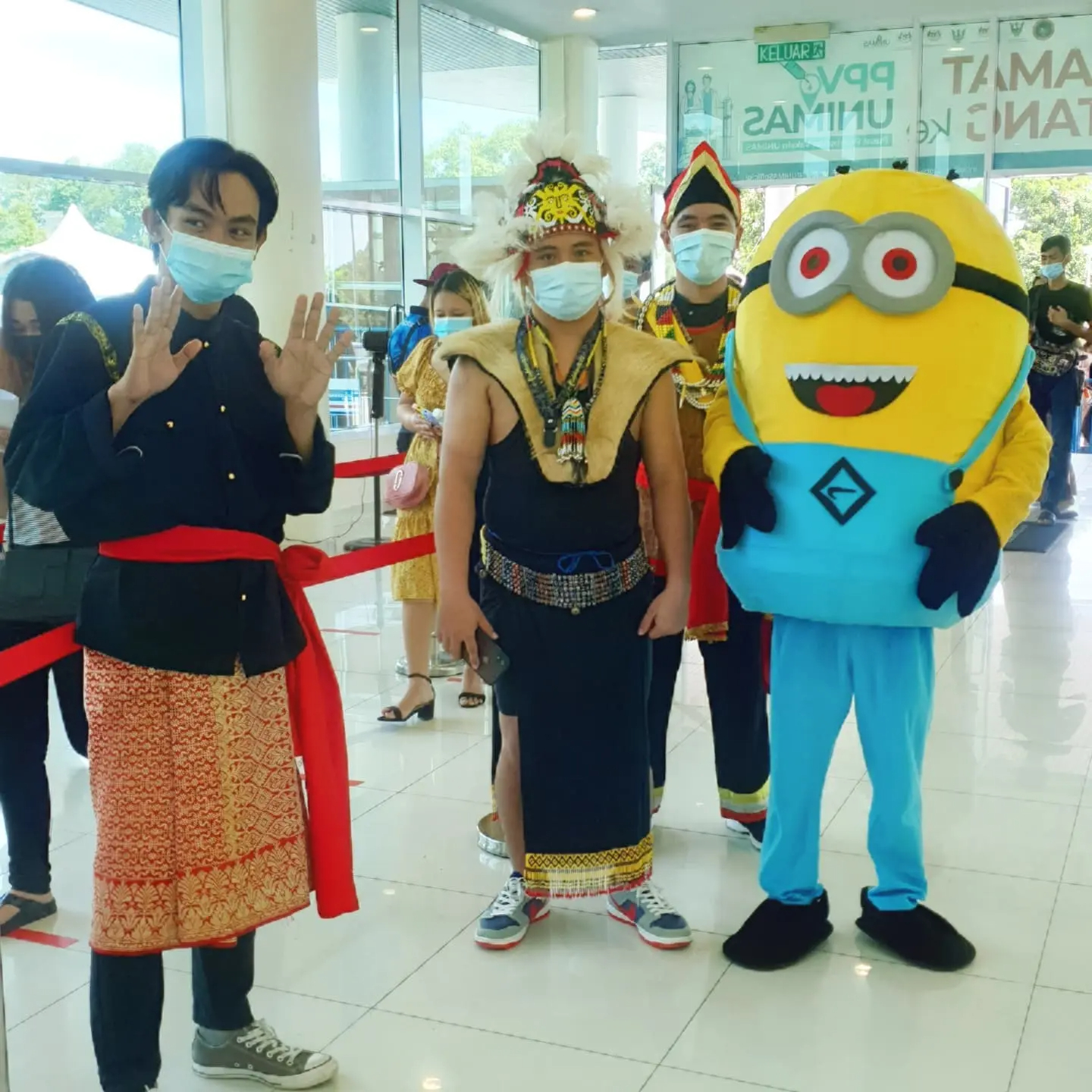 PPV staff wear traditional costumes to celebrate Sarawak's Independence Day