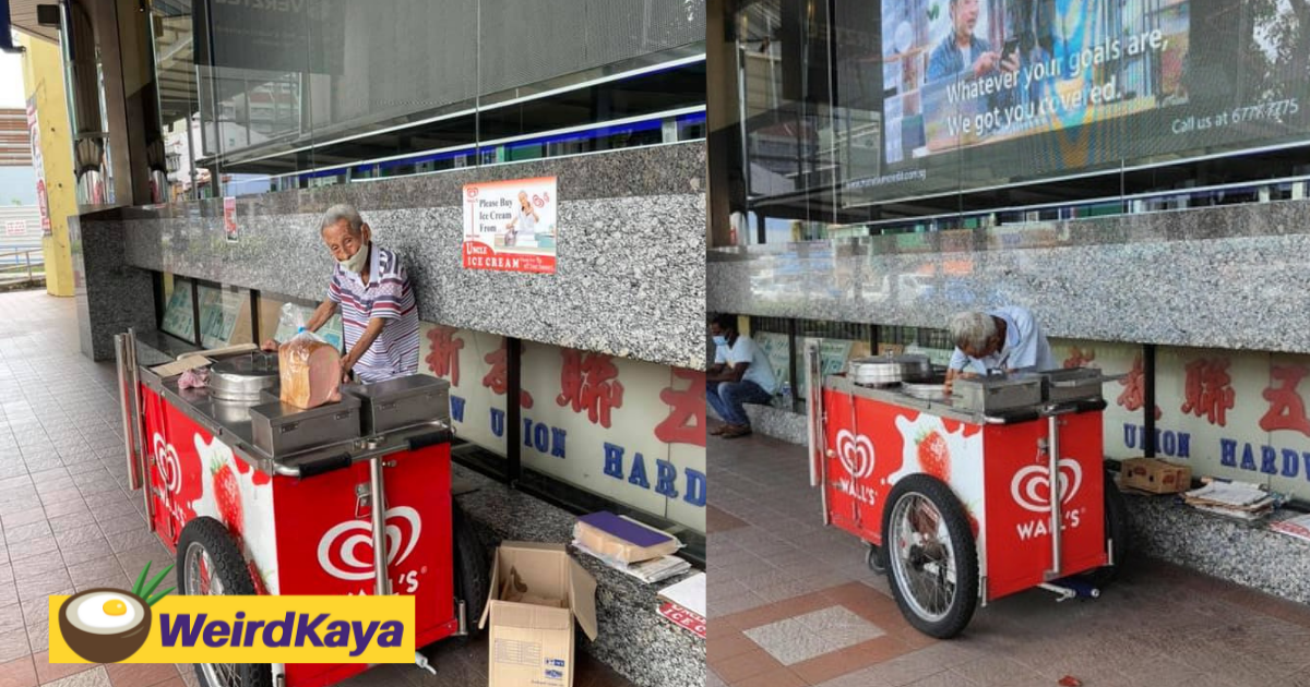 89yo uncle has been selling ice cream by the roadside for 48 years, still operates despite slow business 01