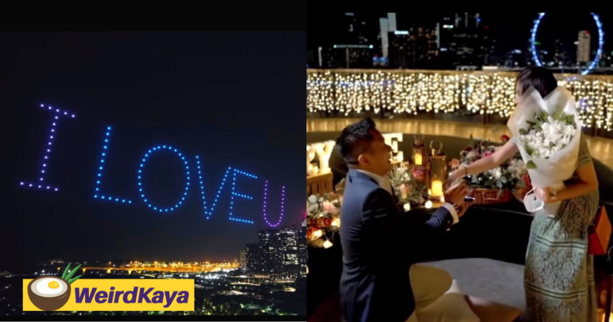 S'pore man proposes to girlfriend using 150 drones at Gardens at the Bay