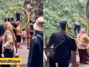 Man jumping into Tasik Cermin, wanted by Ipoh City Council for investigation
