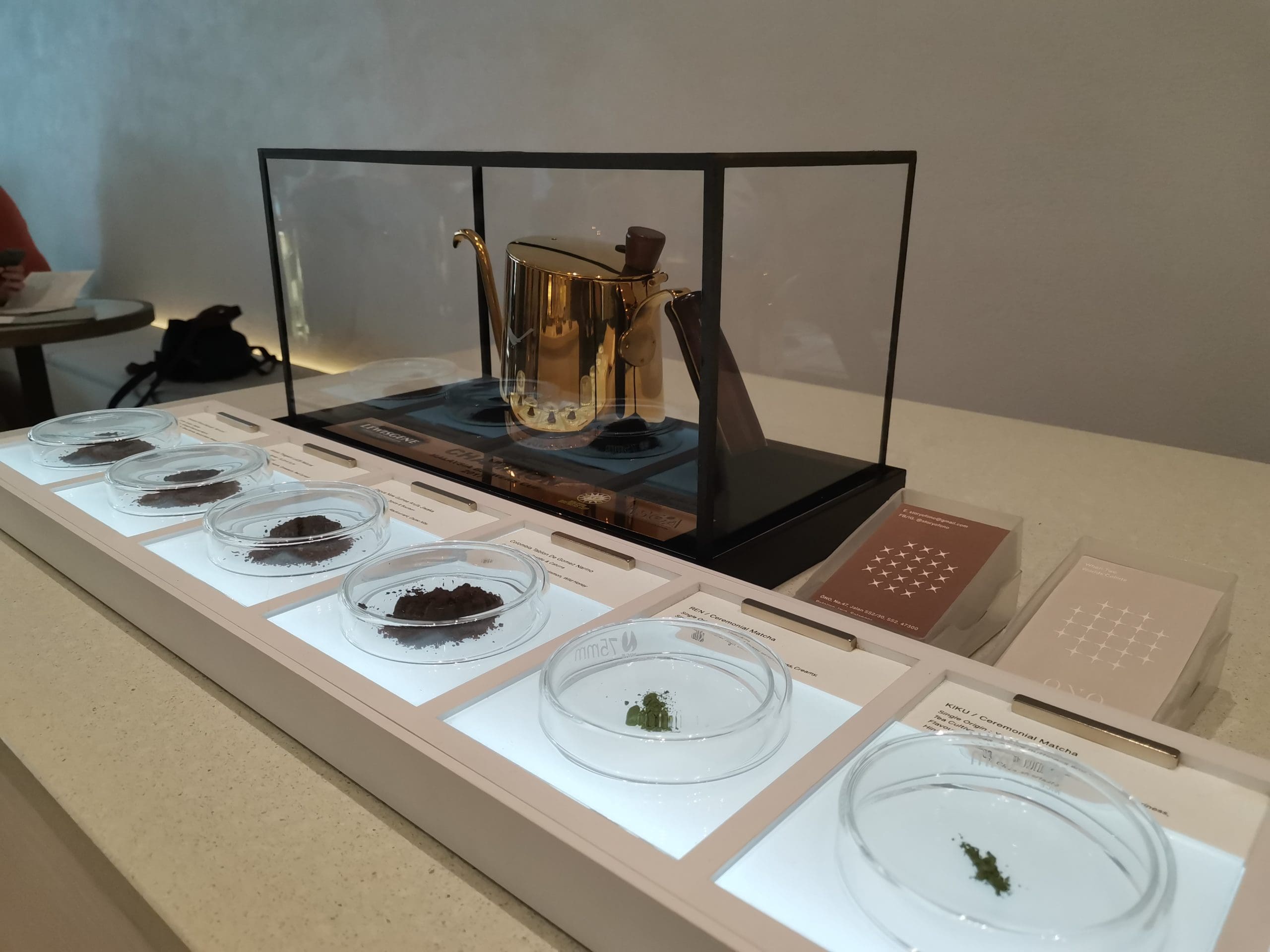 ONO's coffee and matcha choices
