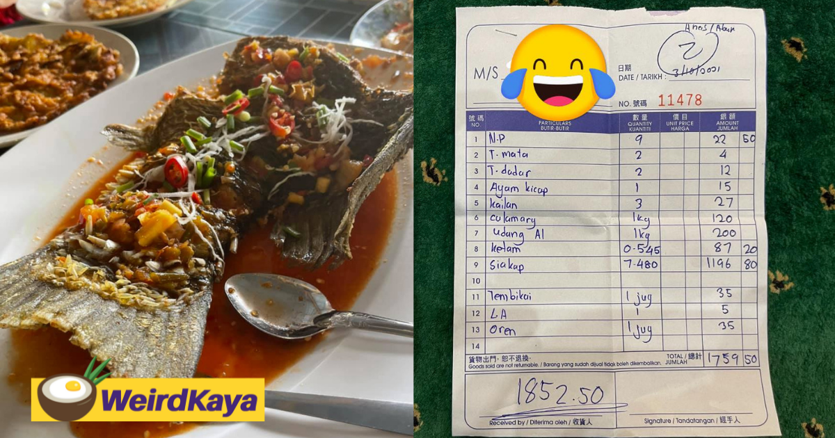 'RM1,196.80 Siakap Fish' Restaurant is now being probe by KPDNHEP, face up to RM100,000 fine