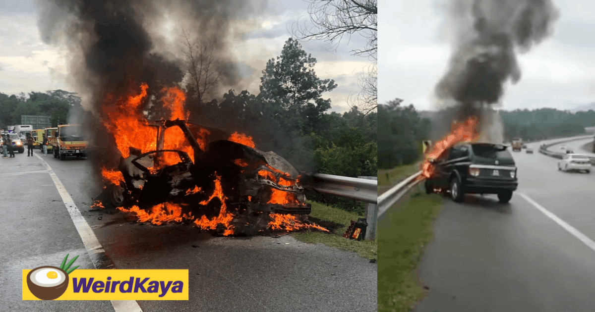 Car crashes and catches fire on PLUS highway, killing driver