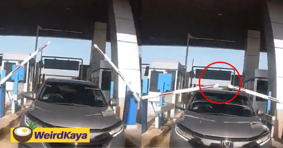 Honda tailgates woman and hits barricade while avoiding paying the toll fee