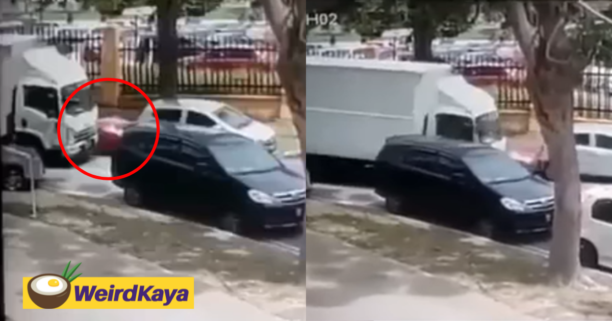 Lorry crashes into more than 10 parked cars, leaving behind massive scratches
