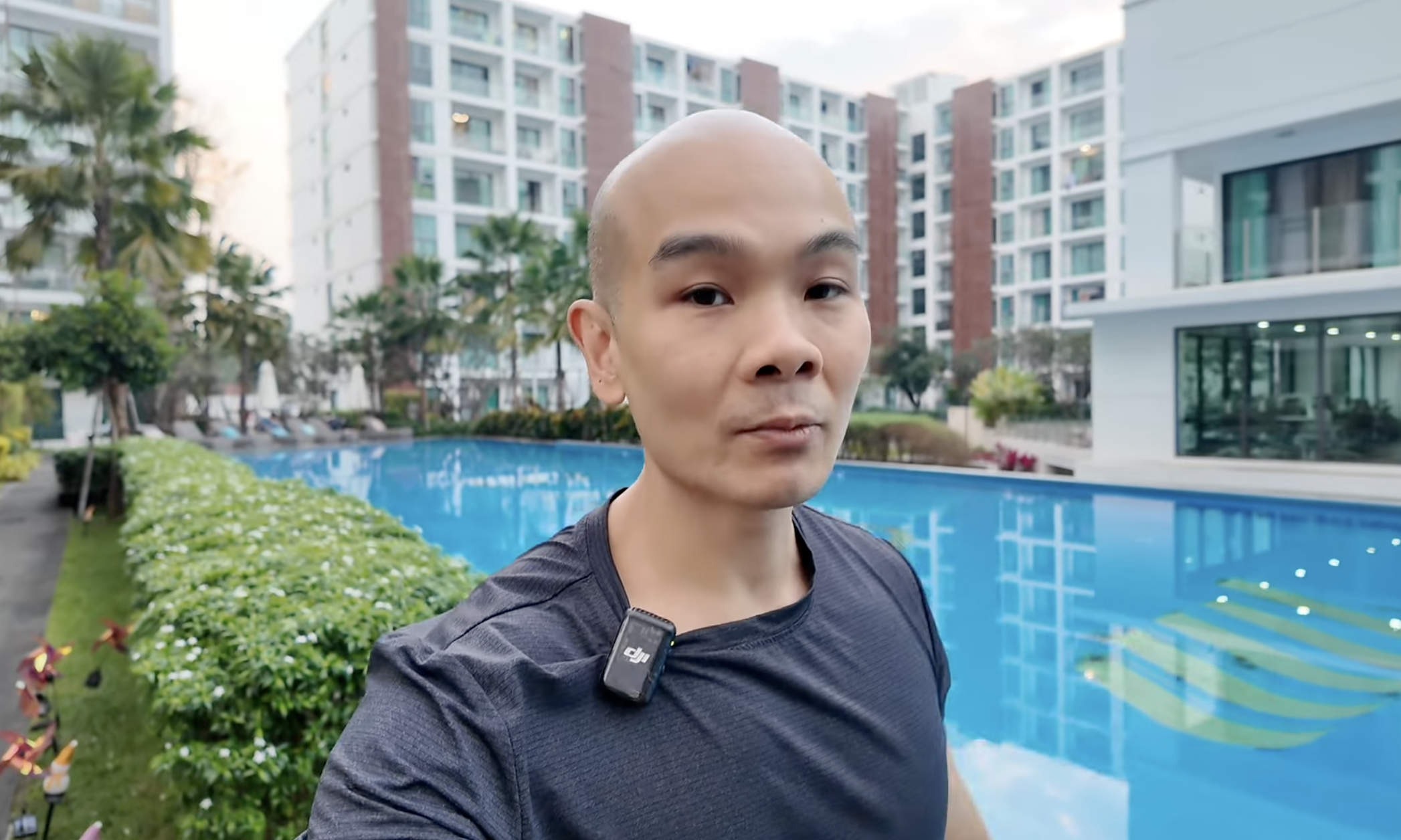 Chen Shao Chun walking around condo