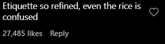 Comment on using fork to eat rice (3)