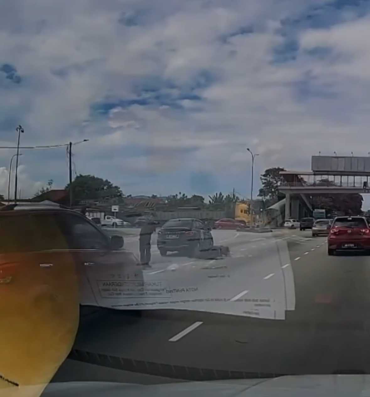 Dashcam Captures Vendor Getting Knocked Down While Crossing Road To Sell Pickled Mangoes