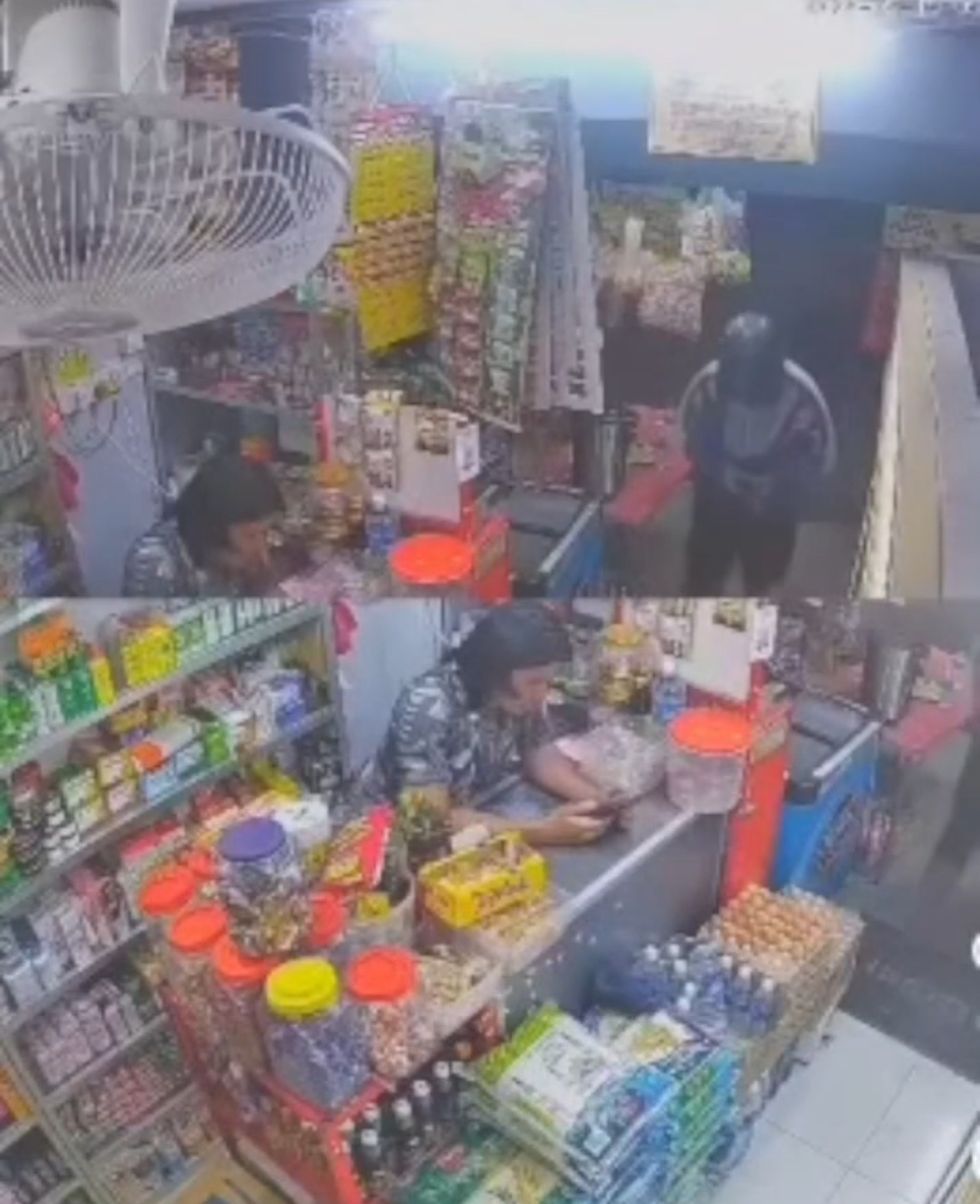 Fearless Shop Owner Fights Off Armed Robbers With Parang In Viral CCTV Footage