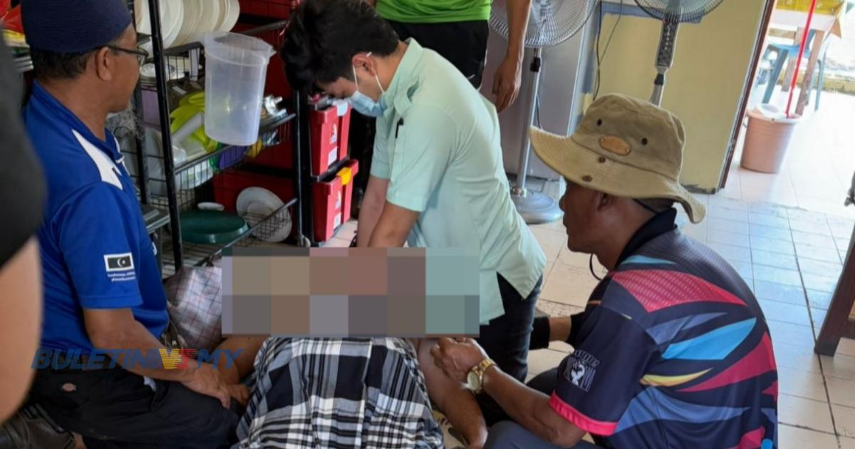 Hospital staff doing CPR on man who choked on food