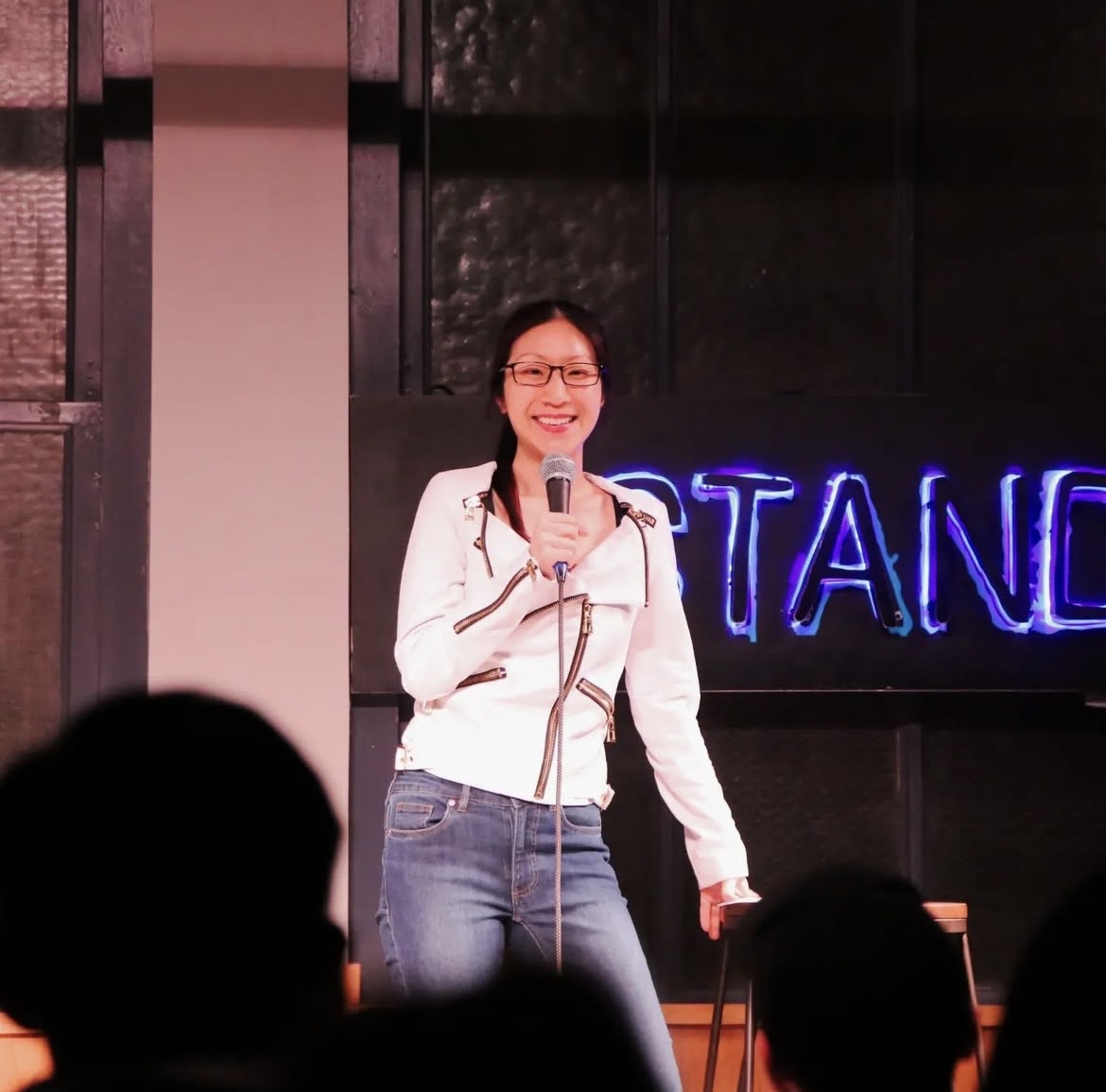Jocelyn China hosting a show