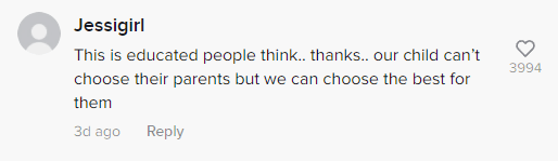 Commending OP for choosing the best for her children