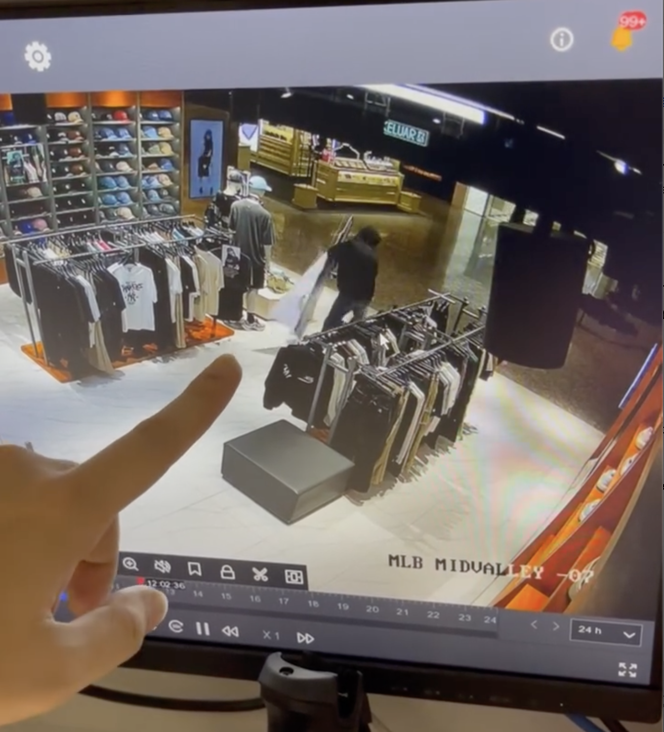 Man steals Karini standee