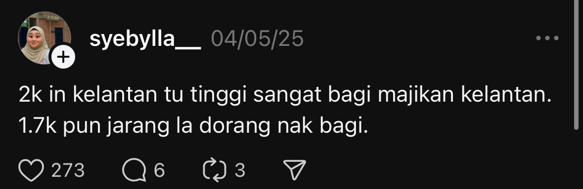M’sian Woman With Degree Says She Couldn’t Get A Job In Kelantan As Employers Felt RM2K Salary Was Too Much comment