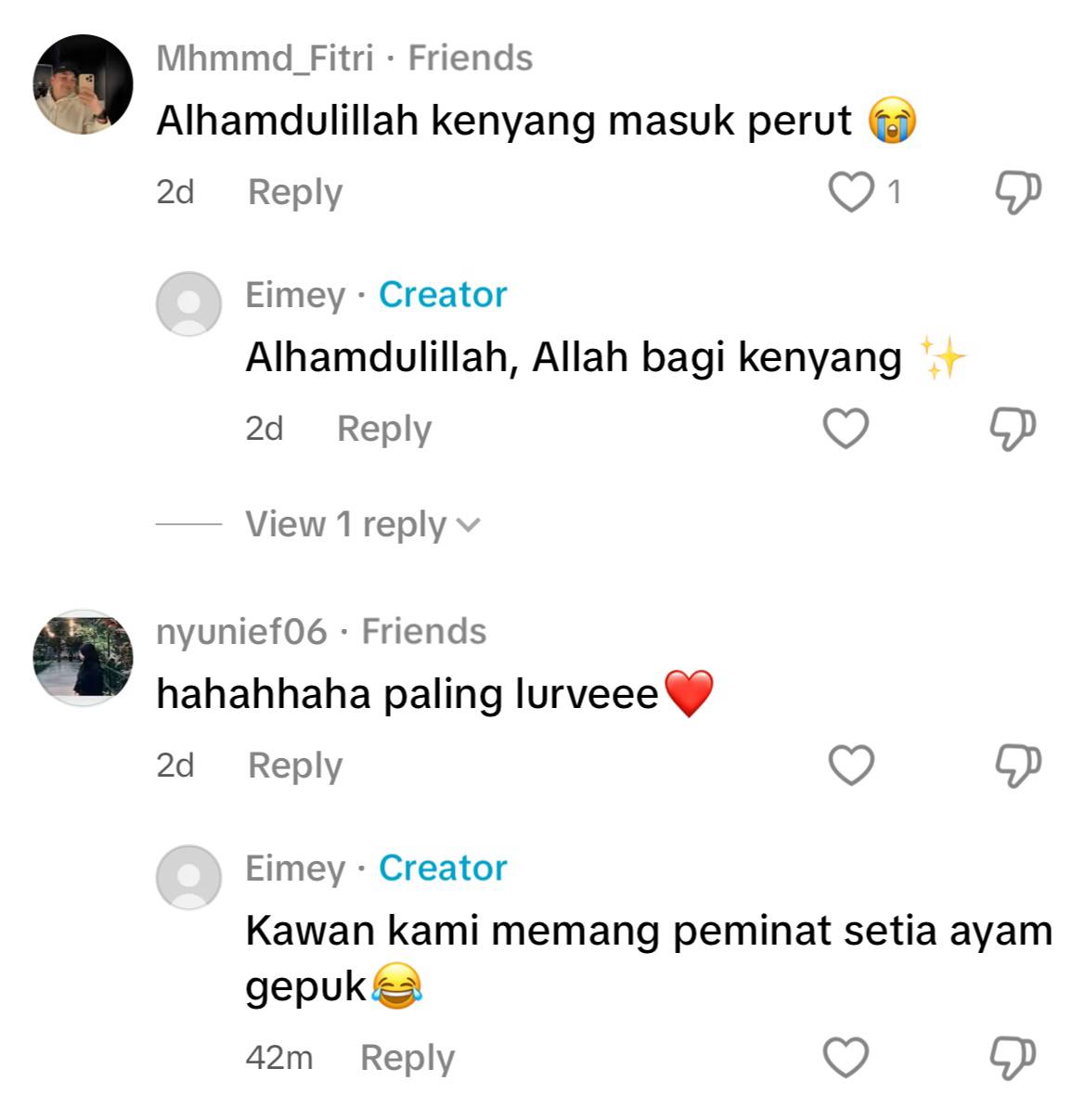 Graduan terima hadiah ayam gepuk