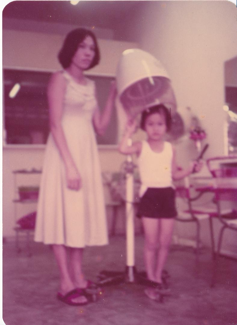 Sam and mother in the saloon