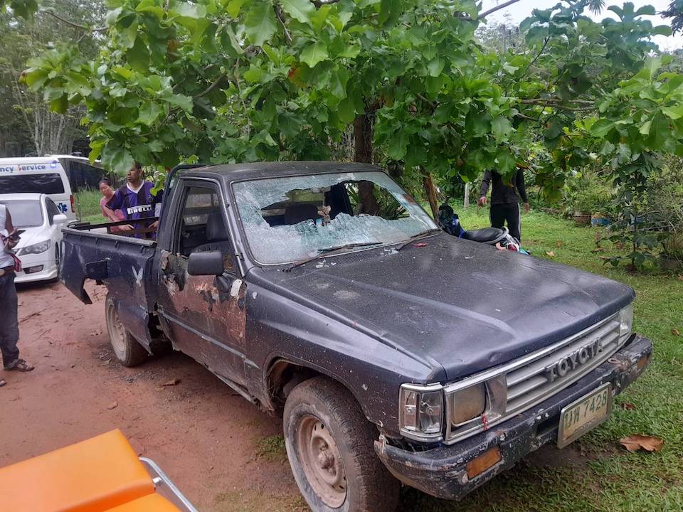 Thai man's car damaged by grenade